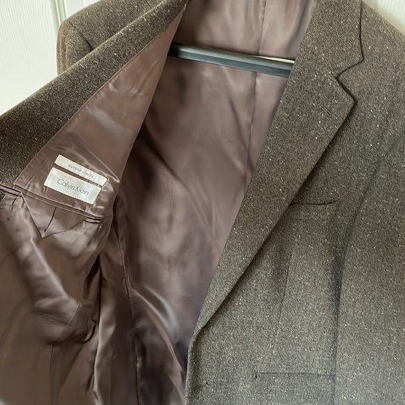 Men’s Wearhouse Men’s Tweed Blazer Retro Brown Size Small - Picture 2 of 9